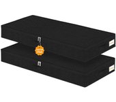 mepure Underbed Storage Boxes – 3 Pack Fabric Storage Bags, 50L Under Bed Storage Box with Lids and Zips, Foldable Clothes Organiser for Bedding, Quilts, Toys, Shoes – Grey