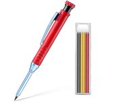 2pcs/set 2.8mm Carpenter Mechanical Pencil with Sharpener for Woodworking Construction Long Head Carpenter Pencil Stationery