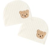 2Pcs Newborn Baby Hat  Soft Boy Girl Cartoon Bear Hat Spring and Autumn Models 0-3M 00% Cotton Fetal Hat Infant Accessories