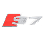 Emblema Adhesivo S7 Para Maletero Compatible Con Audi Plateado