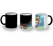 MERCHANDMANIA TAZA MÁGICA lince jugador futbol deporte futbolista magic mug