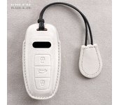 Car Remote Key Case Cover Shell For Audi A3 A4 B9 A6 C8 A7 S7 4K A8 D5 S8 Q7 Q8 SQ8 E-tron Leather Protected Fob Bag Accessories