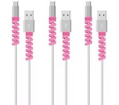 Protector de cable de carga en espiral para teléfono móvil, ratón, cargador USB, enrollador de cable