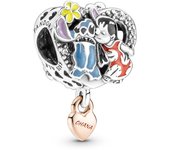 Pandora Disney Charm en plata de ley Ohana Lilo & Stitch de Disney 781682C01 , para Mujer