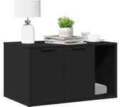 vidaXL Mueble arenero para gatos madera artisian 80x50x45 cm en color Roble/Marrón roble/Negro y más | almacenamiento funcional diseño moderno para baño dormitorio sala