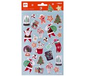 Apli Bolsa de Pegatinas Navideñas Ho Ho Ho - Adhesivo Permanente - Motivos Navideños - Decorar Regalos y Tarjetas - Fomenta Creatividad en Niños