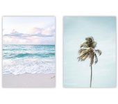 Set de 2 cuadros calidad premium con marco de madera - 30x40 cm o 50x70 cm - POSTER LAB