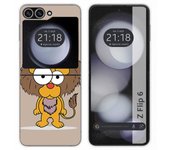Tumundosmartphone Funda Carcasa Dura para Samsung Galaxy Z Flip 6 5G diseño Leon Dibujos