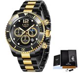 LIGE Top Brand Luxury Man Watch Business Stainless Steel Quartz Wristwatches Luminous Waterproof Watches Men Clock Gift+Box