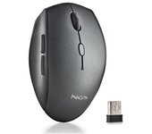 Ratón Inalámbrico NGS Bee Black/ Hasta 1600 DPI