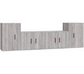 vidaXL Set de muebles de TV 4 piezas madera contrachapada, Mueble de Salon, Mueble TV, Mueble TV salon, Mesa de TV, Mueble tele