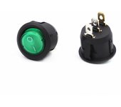 1Pcs KCD1 12V / 220v ON/OFF 3Pin Round Rocker Switch LED illuminated  With light, light switch