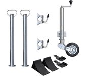vidaXL Rueda de Gato de Remolque con Calzos de Rueda Accesorio para Coche 60 mm Cantidad 3 unidades, 5 unidades, 7 unidades