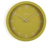 Versa Bradford Reloj de Pared Decorativo, para Salón o Cocina, Medidas (Al x L x An) 30 x 4,3 x 30 cm, 1 pila 1.5 V AA necesaria (no incluida), Color Amarillo