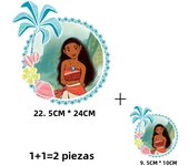 2PCS Disney Moana Princess Cartoon Hot Stamping Hot Melt Adhesive Transfer Paste Clothing Sticker DIY T-shirt Hot Stamping Patch