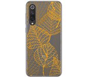 Tumundosmartphone Funda Gel Transparente para Xiaomi Mi 9 SE diseño Hojas Dibujos
