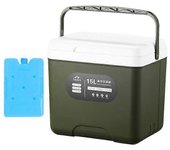Coche freezador Caja de Hielo 15L refrigerador portátil camping Cubo de Hielo refrigerador del coche Grande contenedor de almacenamiento de alimentos Caja fresco Térmica