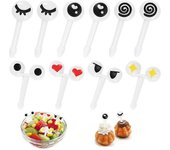 Kawaii Design Party Skewer Alternative, Food Character Creation For Children's Creative Lunch Box Decor, 10Pcs Various Color Reusable Cute Eye Picks