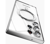 Luxury Plating For Magsafe Case For Samsung Galaxy S24 S23 S22 Ultra Plus Lens Protector Magnetic Wireless Charging Accessories