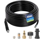 30m High Pressure Washer Hose Drain Pipe Cleaning Set Adapted to Lavor Lava Karcher k Household Pressure Washer Suitable for Cleaning Sewer Pipes