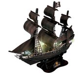 DAM. Puzle 3D buque LA PERLA NEGRA  con luces LED. 50,4*19*43 cms, 111 piezas. 50x19x43cm.