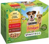 Friskies Adult Pollo, Cordero y Buey en Gelatina Sobres para Perros  Comida húmeda para perros adultos