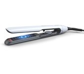 Philips Plancha de pelo serie 5000 con tecnología ThermoShield, Color Blanco