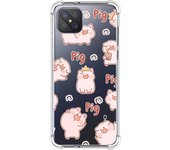 Tumundosmartphone Funda Silicona Antigolpes para Oppo Reno 4Z 5G diseño Cerdos Dibujos