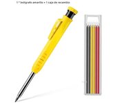 Solid Carpenter Pencil Built-in Pencil Sharpener Suitable for Woodworking Architect's Mechanical Pencil Deep Hole Marking Kit