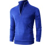 New Men's Solid Color Sweaters Autumn Solid Color Half Zipper Knited Pullover Men's Long Sleeve Casual Winter Warm Streetwear