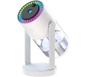 Humidificador portátil con proyector de estrellas LED, luz nocturna de 7 colores, diseño giratorio, nuevo humidificador de proyección de estrellas, humidificador de aire ultrasónico USB para coche, atomizador de reposición de agua para el hogar.