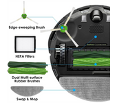 For iRobot Roomba Combo I5 / I5+ / J5 / J5 + Robot Vacuum Cleaner Main Side Brush Hepa Filter Mop Pads Accessories Kit