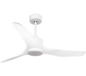 Ventilador de techo Reversible Termostato Dimable Wifi Motor DC Techos Inclinados Mando a Distancia Luz tres tonos Adaptador 2/3 Aspas Hypersilence Memoria