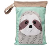 25cmx35cm Wetbag for Diapers Monkey Sloth Owl Prints Waterproof Mommy Bag Washable Reusable Diaper Bag with Two Zipper