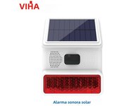 HIVA Waterproof Alarm System Wireless Radio Frequency 433MHz Outdoor Solar Strobe Light Alarm With Door Sensor Infrared Sensor
