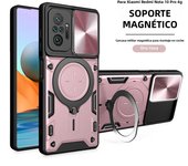Magsafe Magnetic Camera protection case For Redmi Note 10 Pro 10s Armor Hybrid Metal Ring Back Cover For Redmi 10A 11A 9T 9C NFC