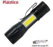 T6 COB Light Flashlight Rechargeable Portable LED Flashlight Built-in Battery Zoom Flash light 3 Mode Waterproof Emergency Torch