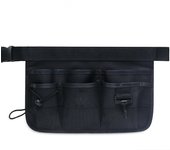 Bolsa de cinturón de cintura de jardinería, bolsa de herramientas con múltiples bolsillos, Oxford impermeable ajustable profesional bolsa de cinturón de herramientas, para el hogar, jardín, limpieza (negro)