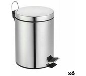 Cubo de Basura con Pedal Confortime Plateado 7 L (6 Unidades)