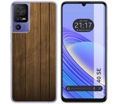 Funda Silicona para TCL 40 SE diseño Madera Dibujos