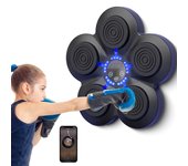 Máquina de entrenamiento de boxeo musical inteligente para niños y adultos, Máquina de Boxeo con Musica Bluetooth Entrenador de Boxeo Inteligente Montado en la Pared, Ritmo de iluminación RGB, bolsa de arena colgante, emparejamiento Bluetooth, Adultos y N