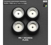 BNDS 1/64 Metal Wheels With Rubber Tires Alloy Design Rims Detail-up Parts JDM VIP Style for Model Vehicle 8.3mm 4pcs Set