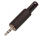 CABLEPELADO Conector Audio Jack 2.5 mm Macho Estéreo, Conector TRS, para Soldadura DIY, Compatible con Cascos, Altavoz, Móvil, Negro, 2.5 mm Macho, PVC