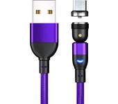 540 Degrees Rotating Magnetic Cable USB IPone Type C Micro Phone Cable For iPhone13 12 11 X Pro Max Samsung Xiaomi USB Cord Wire