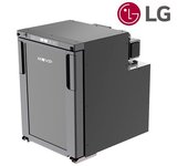Muvip nevera fija con compresor lg 50l - conexion 12/24/220v - consumo 60w - apertura frontal - proteccion bateria - luz led - temperatura regulable - dos zonas de frio - color gris