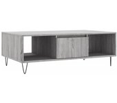 vidaXL Mesa de centro madera de ingeniería 104x60x35 cm Blanco, Negro, Blanco brillante Mesita de Salón o Comedor o Auxiliar Mesa de Café Meuble Salón