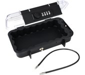 Portable Safe Box Travel Safe Box Large Capacity Security Lockbox Code Waterproof Key Lock Box with Removable Cable Handle