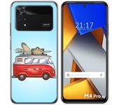 Funda Silicona para Xiaomi POCO M4 Pro 4G diseño Furgoneta Dibujos
