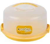 Cofan Tarteras Redondas en color Amarillo | Incluye Asa y Tapa | Medidas: 34,5 x 18,5 cm