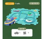 5-25Pcs DIY Assembly of Electric Track City Scene Children's Educational Track Car Puzzle Car Track Game Set Children's Gifts